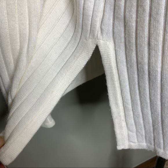 Plush Ivory Ribbed Mock Turtleneck Sweater - Picture 3 of 6